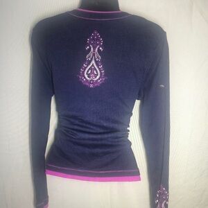 Elegant Purple Embroidered Women's Top